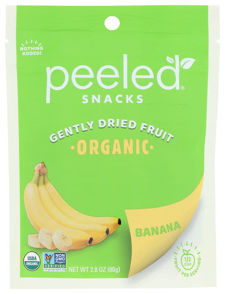 PEELED SNACKS: Organic Dried Fruit Banana, 2.80 oz