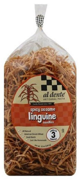 AL DENTE: Spicy Sesame Linguine Noodles, 12 oz