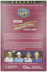 LUNDBERG: Penne Organic Brown Rice, 12 oz