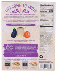 DEEP INDIAN KITCHEN: Naan Pizza Eggplant, 9 oz
