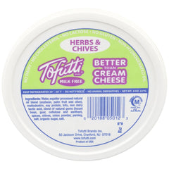 TOFUTTI: Better Than Cream Cheese Herbs and Chives, 8 oz