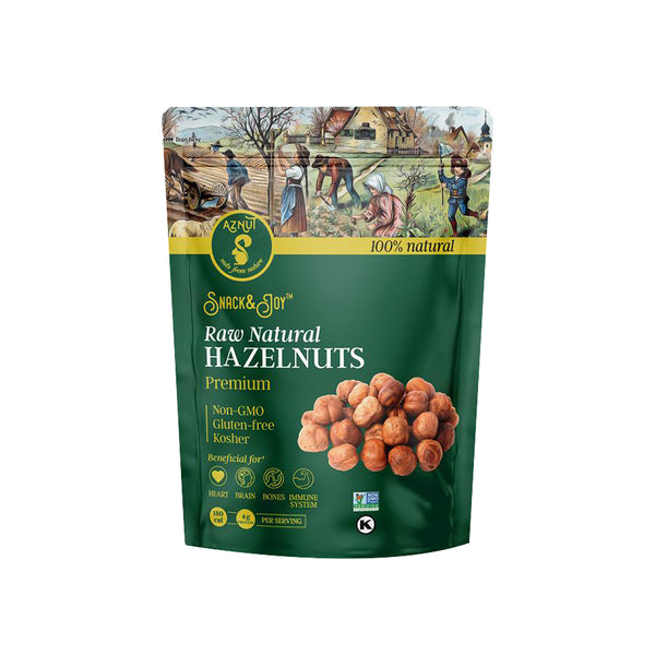 AZNUT: Hazelnuts Raw Natural, 6 oz