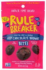 RULE BREAKER SNACKS: Bites Choc Brownie, 4 oz