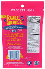 RULE BREAKER SNACKS: Bites Choc Brownie, 4 oz