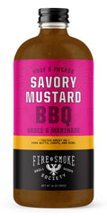 FIRE AND SMOKE: Sauce Sweet Mustard, 16 oz