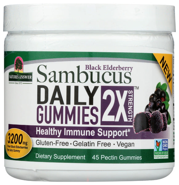 NATURES ANSWER: Sambucus Daily 2X Gummy, 45 pc