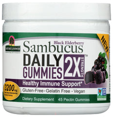 NATURES ANSWER: Sambucus Daily 2X Gummy, 45 pc