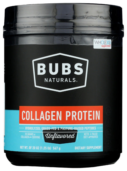 BUBS NATURALS: Collagen Protein Pwdr, 20 oz