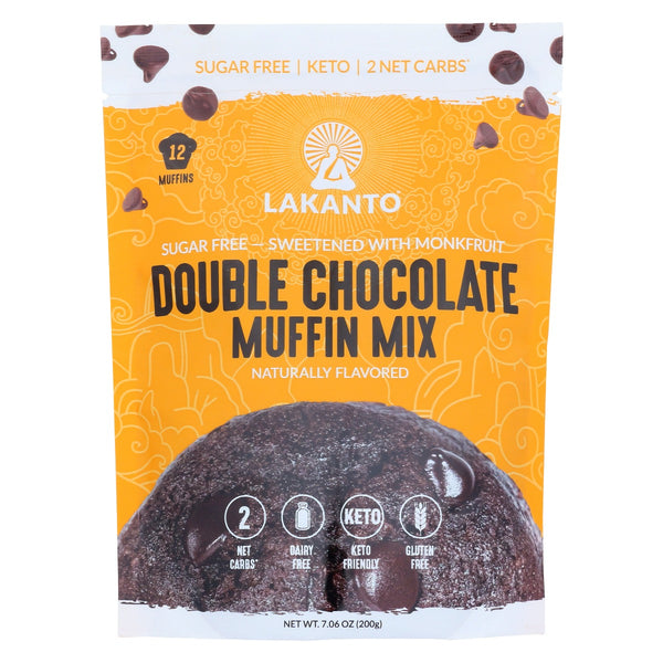 LAKANTO: Muffin Mix Dble Chocolate, 7.06 oz