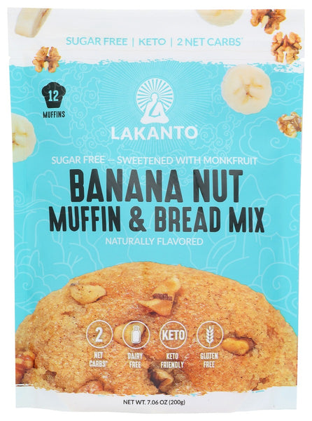 LAKANTO: Muffin Mix Banana Nut, 7.06 oz