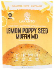 LAKANTO: Muffin Mix Popy Seed Lmon, 6.77 oz