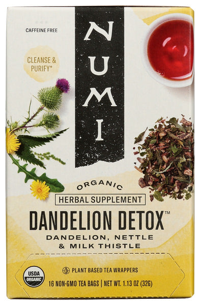 NUMI TEAS: Tea Dandelion Detox, 16 bg