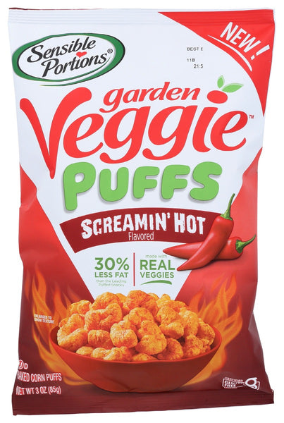 SENSIBLE PORTIONS: Puffs Veg Screamin Hot, 3 oz