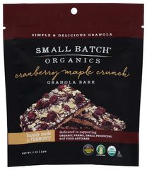 SMALL BATCH ORGANICS: Granola Bark Cran Maple, 2 oz