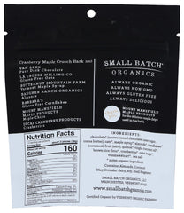 SMALL BATCH ORGANICS: Granola Bark Cran Maple, 2 oz