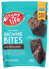 ENJOY LIFE: Bites Brownie Chocolate, 4.76 oz