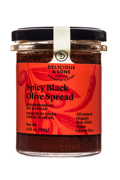 DELICIOUS & SONS: Spread Spicy Black Olive, 6.35 oz