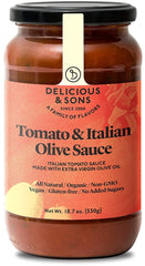 DELICIOUS & SONS: Sauce Tmto Italian Olive, 18.7 oz