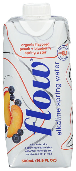FLOW WATER: Water Peach Blueberry, 16.9 fo