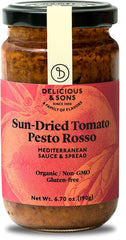 DELICIOUS & SONS: Pesto Sn Drd Tmto Rosso, 6.7 oz