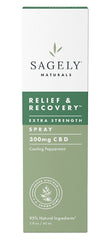 SAGELY NATURALS: Spray Cbd Relief 300Mg, 2 oz
