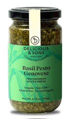 DELICIOUS & SONS: Pesto Basil Genovese, 6.7 oz