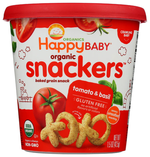 HAPPY BABY: Snack Tomato Basil Org, 1.5 oz