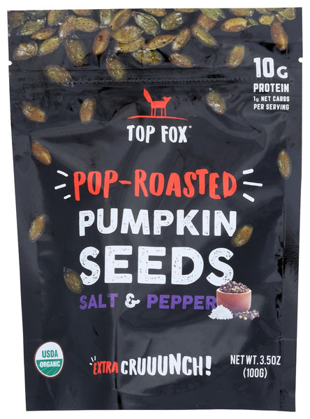 TOP FOX: Seeds Pmpkn Rstd Slt Pppr, 3.5 oz