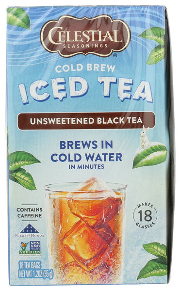 CELESTIAL SEASONINGS: Tea Cold Brew Unsweetened, 18 bg