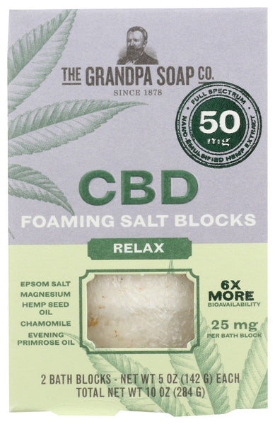 THE GRANDPA SOAP CO: Salt Block Foam Relx 50Mg, 10 oz