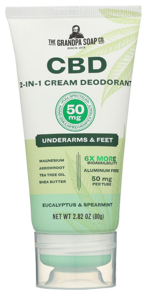 THE GRANDPA SOAP CO: Deodorant Spearmnt 50Mg, 2.82 oz
