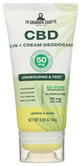 THE GRANDPA SOAP CO: Deodorant Lemn Basil 50Mg, 2.82 oz