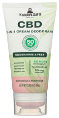 THE GRANDPA SOAP CO: Deodorant Patchouli 50Mg, 2.82 oz