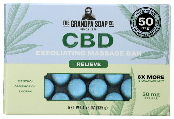 THE GRANDPA SOAP CO: Bar Exfoliate Relieve 50M, 4.75 oz
