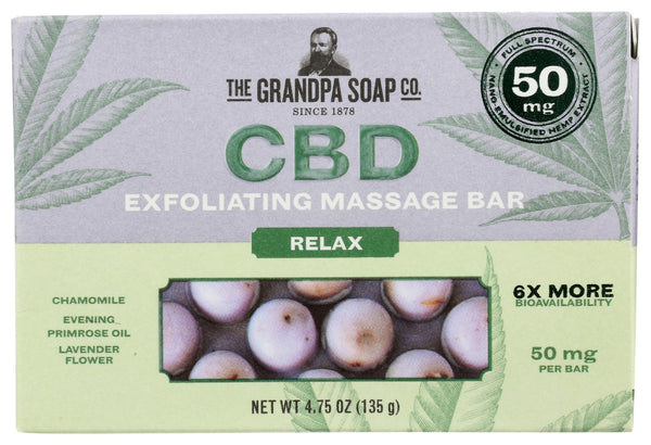 THE GRANDPA SOAP CO: Bar Exfoliate Relax 50Mg, 4.75 oz