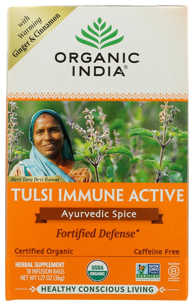ORGANIC INDIA: Tea Tulsi Immune Active, 18 bg