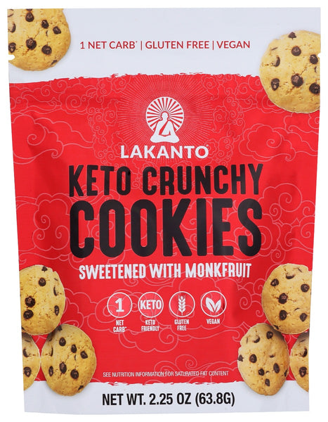 LAKANTO: Cookies Keto Crunchy, 2.25 oz