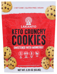 LAKANTO: Cookies Keto Crunchy, 2.25 oz