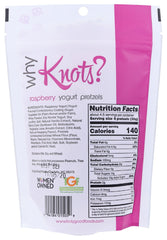 WHY KNOTS: Pretzel Rspbry Yogurt Cov, 4.5 oz