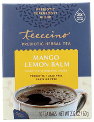 TEECCINO: Tea Mango Lemon Prebiotic, 10 ct