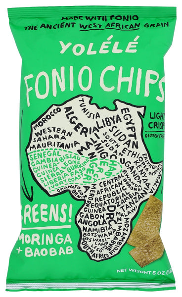 YOLELE: Chips Fonio Greens, 5 oz