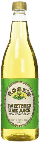 ROSES: Sweetened Lime Juice Plastic Bottle, 33.8 oz