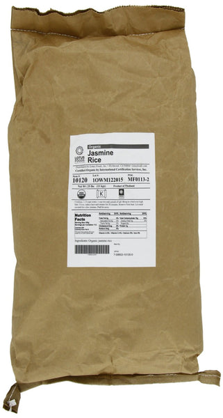 LOTUS FOODS: Organic White Jasmine Rice, 25 lb