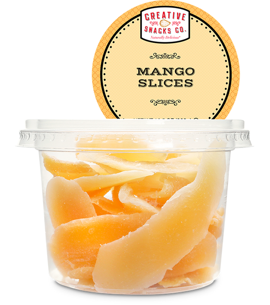 CREATIVE SNACK: Dried Mango Slices Cup, 7.5 oz