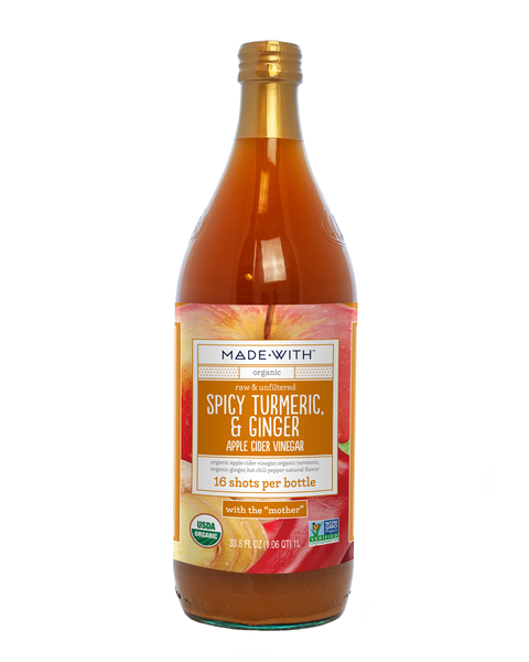 MADE WITH: Spicy Turmeric Ginger Apple Cider Vinegar Organic, 33.8 fl oz
