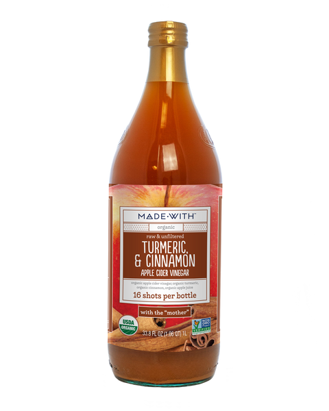 MADE WITH: Turmeric & Cinnamon Organic Apple Cider Vinegar, 33.8 fl oz