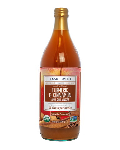 MADE WITH: Turmeric & Cinnamon Organic Apple Cider Vinegar, 33.8 fl oz