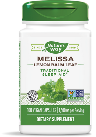 NATURES WAY: Melissa Lemon Balm Leaf, 100 vc