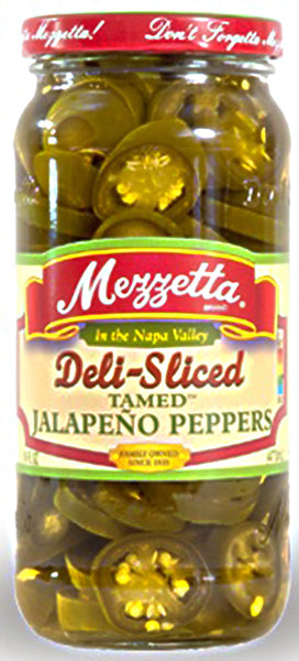 MEZZETTA: Deli-Sliced Tamed Jalapeño Peppers, 16 oz