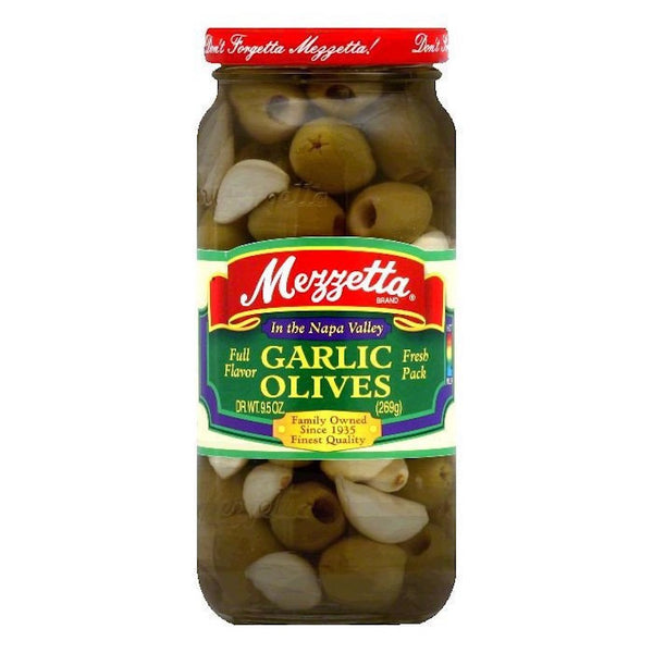MEZZETTA: Garlic Olives, 9.5 oz